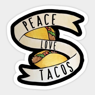 Peace Love Tacos Sticker